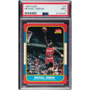 1986 Fleer Michael Jordan Rookie #57 PSA Mint 9