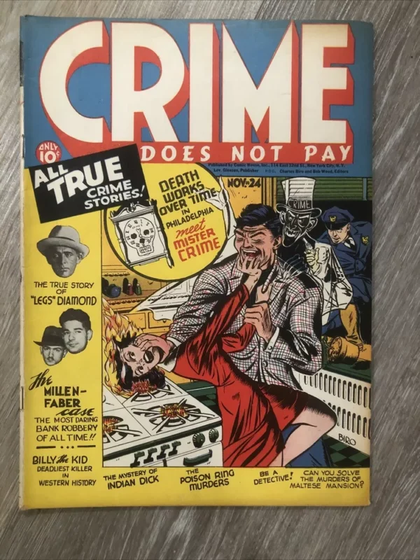 NOVEMBER #24 CRIME DOES NOT PAY COMIC ALL TRUE CRIME STORIES cb